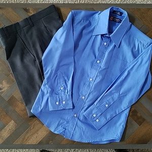 Chaps Boys Size 10 Dress Pants/ButtonUp Shirt